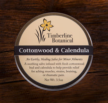 Load image into Gallery viewer, Cottonwood & Calendula healing salve for minor ailments using all natural ingredients, 3.5oz