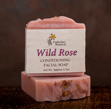 Load image into Gallery viewer, Wild Rose Condtioning Facial Soap ulitlizing Montana raised and rendered beef tallow and conditioning facial soap. 
