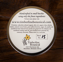 Load image into Gallery viewer, Rejuvenating Face Creme back label showing antioxidant rich ingredients and pure frankincense essential oil, 6oz
